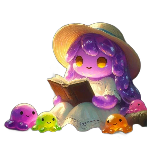 hat, creature, staff, fantasy art transparent PNG cut-out