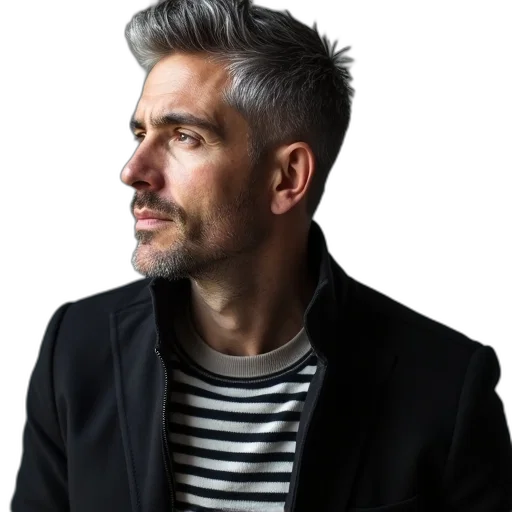 jacket, hair, staff, face transparent PNG cut-out