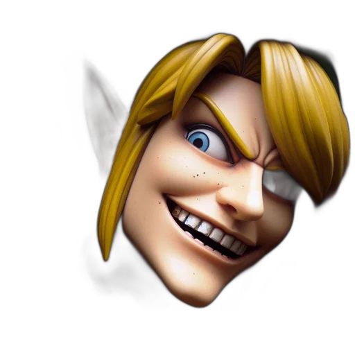 face, mask, 3d render, concept art transparent PNG cut-out