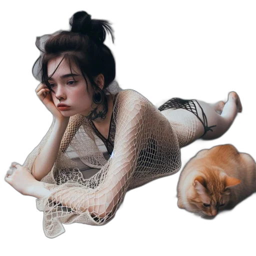 creature, dress, animal, hair transparent PNG cut-out