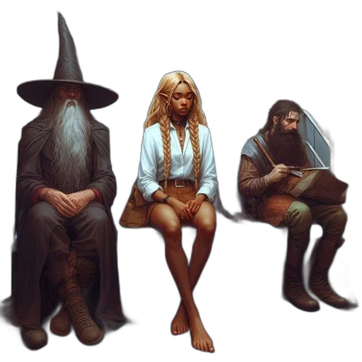 concept art, fantasy art, pixel art, comic book art transparent PNG cut-out