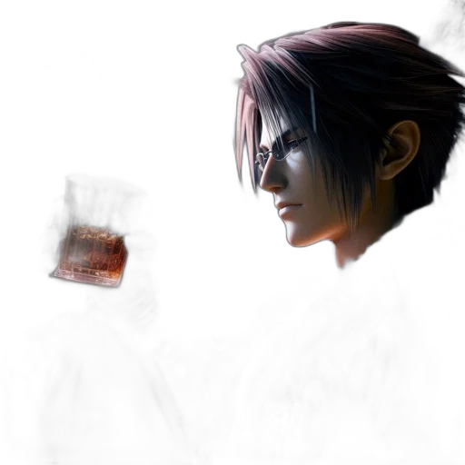 face, bottle, concept art, photorealistic transparent PNG cut-out