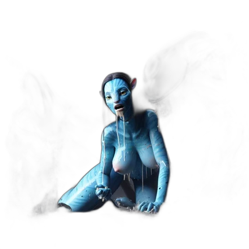 robot, mask, creature, staff transparent PNG cut-out