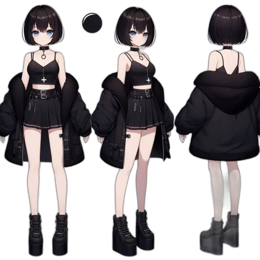 dress, jacket, concept art, 3d render transparent PNG cut-out