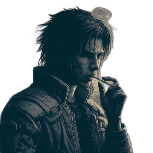 jacket, face, mask, weapon transparent PNG cut-out