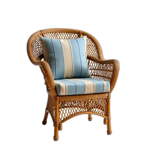 furniture, 3d render, earth tones, wicker transparent PNG cut-out