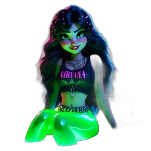 concept art, fantasy art, 3d render, vaporwave transparent PNG cut-out