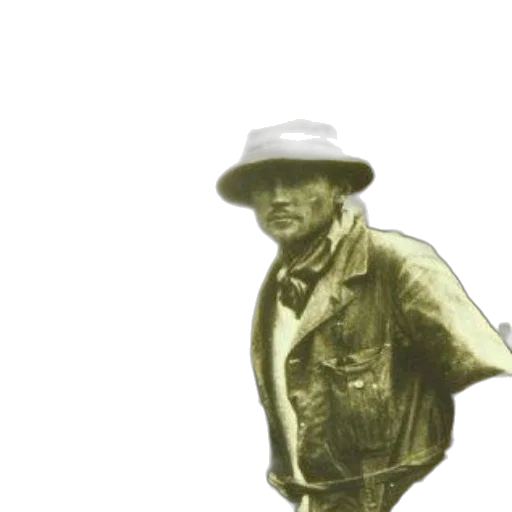 hat, jacket, staff, face transparent PNG cut-out