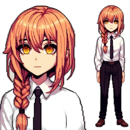 staff, creature, pixel art, anime transparent PNG cut-out