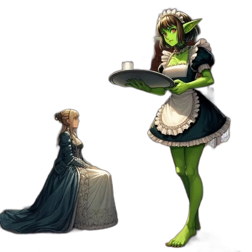 dress, concept art, fantasy art, 3d render transparent PNG cut-out