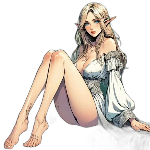 dress, dragon, staff, fantasy art transparent PNG cut-out