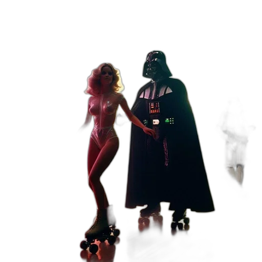 concept art, pixel art, comic book art, vaporwave transparent PNG cut-out
