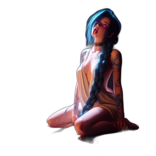 dress, concept art, cyberpunk, 3d render transparent PNG cut-out
