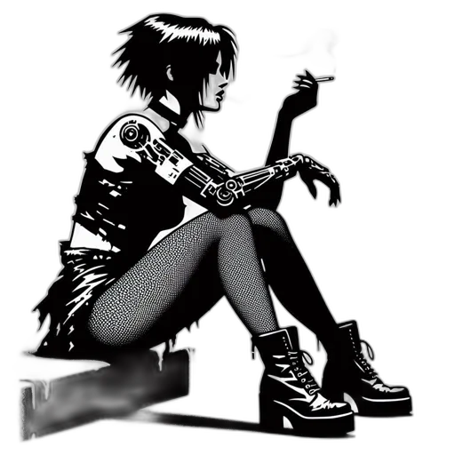 jacket, weapon, robot, shoes transparent PNG cut-out
