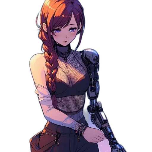 weapon, staff, robot, dress transparent PNG cut-out