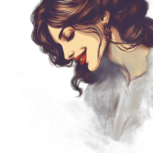 face, photorealistic, watercolor, fantasy art transparent PNG cut-out