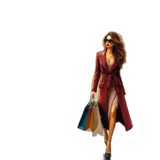 dress, jacket, concept art, 3d render transparent PNG cut-out