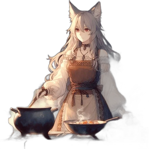 dress, food, staff, crown transparent PNG cut-out