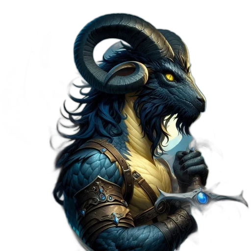 dragon, staff, mask, fantasy art transparent PNG cut-out