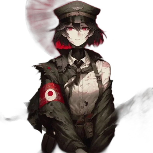hat, staff, jacket, weapon transparent PNG cut-out