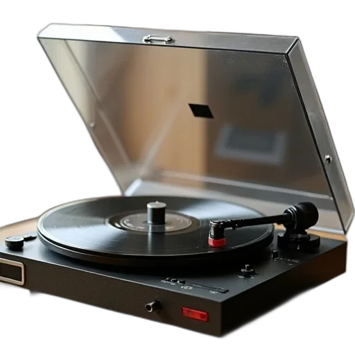3d render, vintage, record, player transparent PNG cut-out