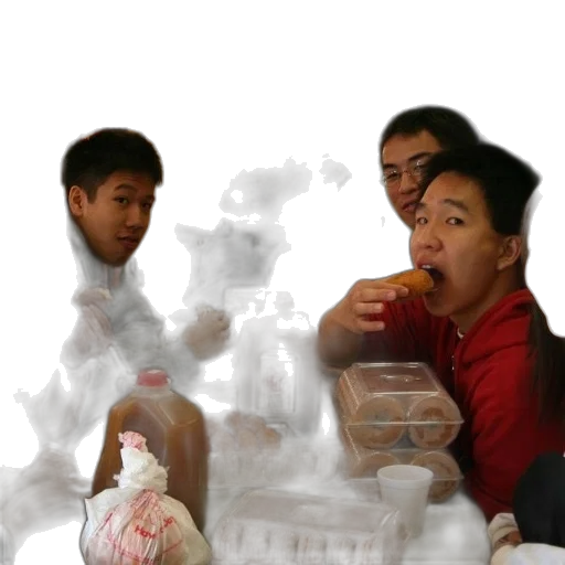 food, 3d render, photorealistic, vaporwave transparent PNG cut-out