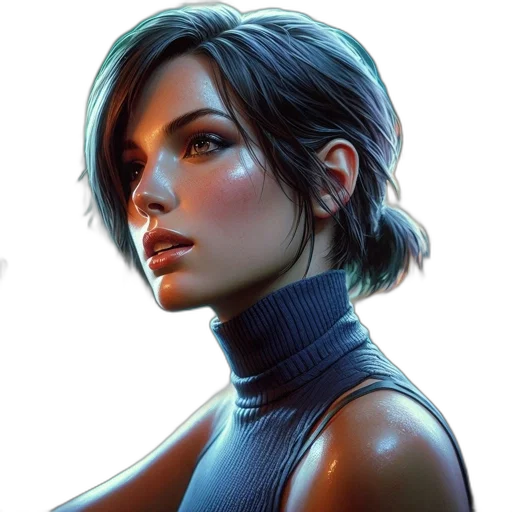 face, jacket, robot, comic book art transparent PNG cut-out