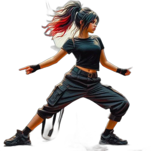 concept art, 3d render, cyberpunk, fantasy art transparent PNG cut-out