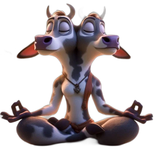 animal, staff, 3d render, concept art transparent PNG cut-out