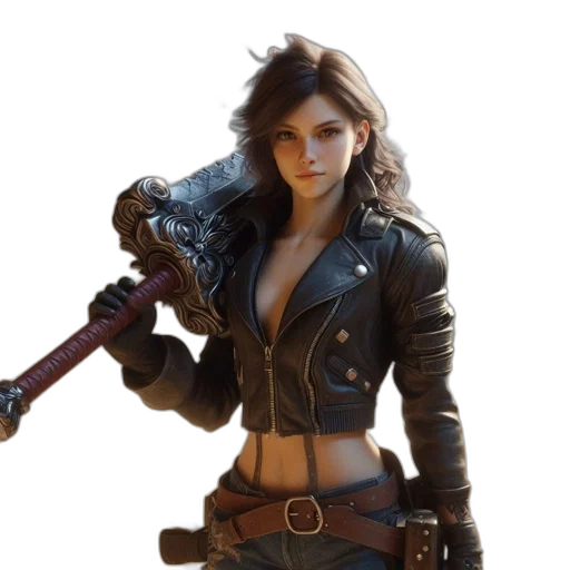 jacket, weapon, sword, staff transparent PNG cut-out