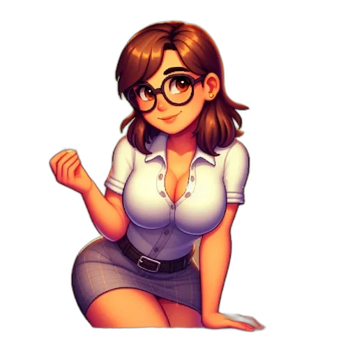 staff, dress, pixel art, cartoon transparent PNG cut-out