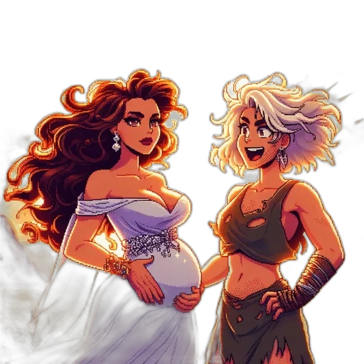 comic book art, concept art, fantasy art, pixel art transparent PNG cut-out