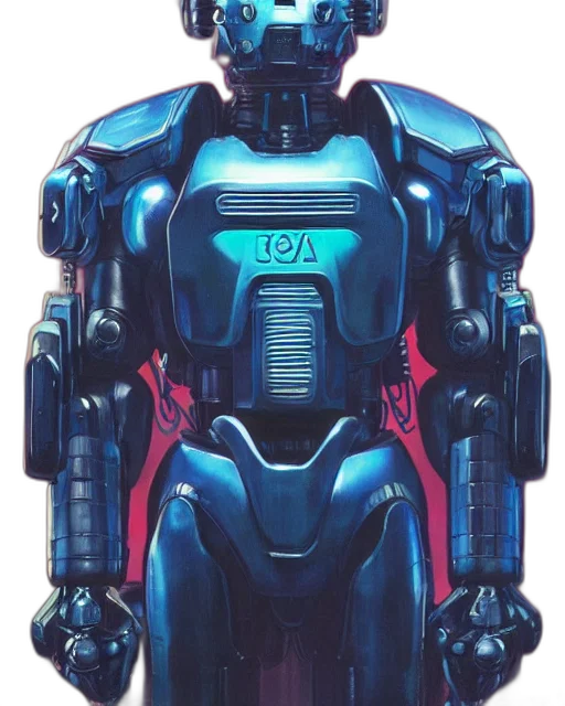 robot, face, jacket, weapon transparent PNG cut-out