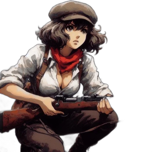 weapon, hat, staff, comic book art transparent PNG cut-out