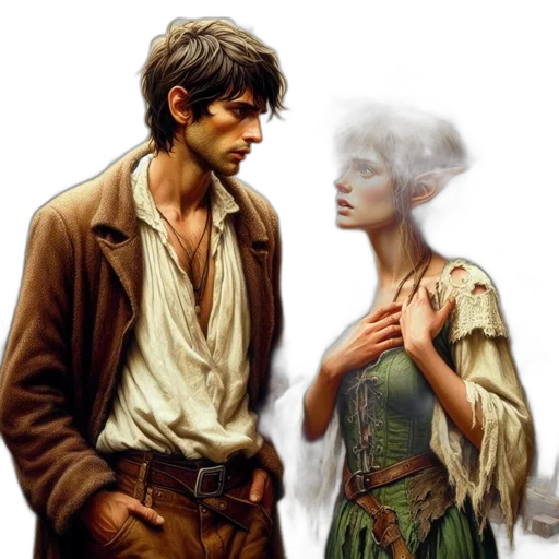 fantasy art, concept art, comic book art, photorealistic transparent PNG cut-out