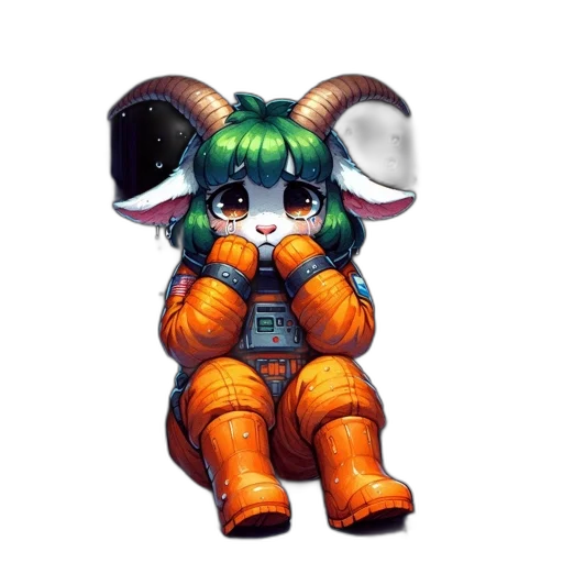 robot, staff, creature, jacket transparent PNG cut-out