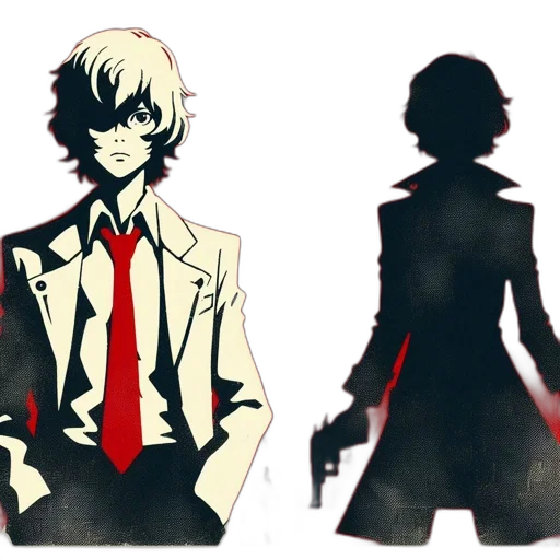 jacket, weapon, staff, mask transparent PNG cut-out