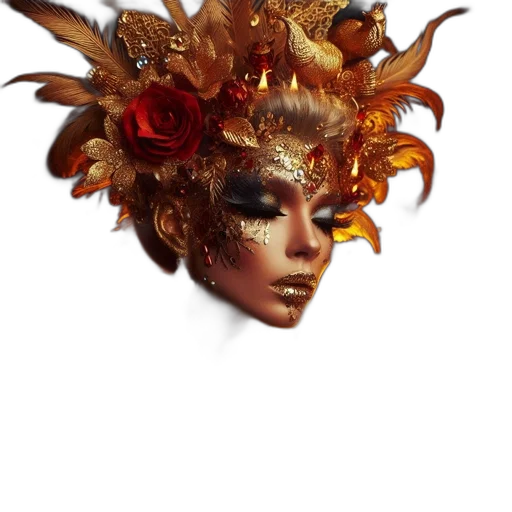 crown, mask, face, jewelry transparent PNG cut-out