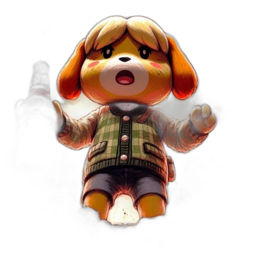 animal, staff, jacket, weapon transparent PNG cut-out