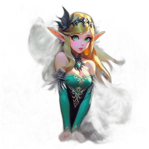 dragon, dress, staff, mask transparent PNG cut-out