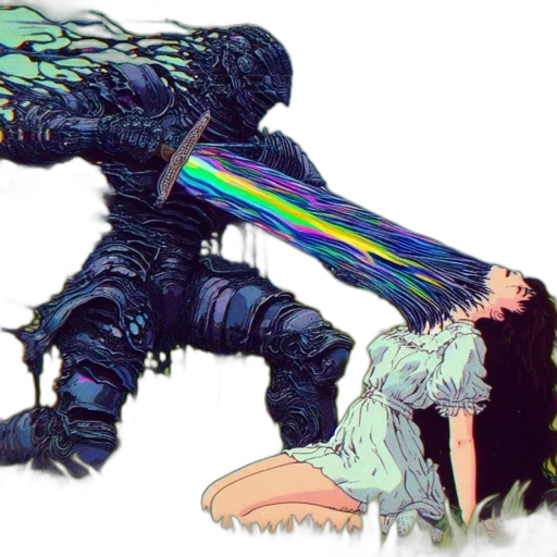 robot, creature, weapon, hair transparent PNG cut-out