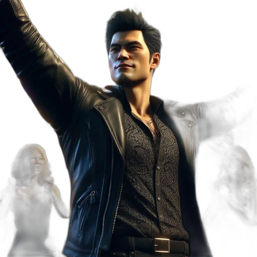 jacket, 3d render, concept art, man transparent PNG cut-out