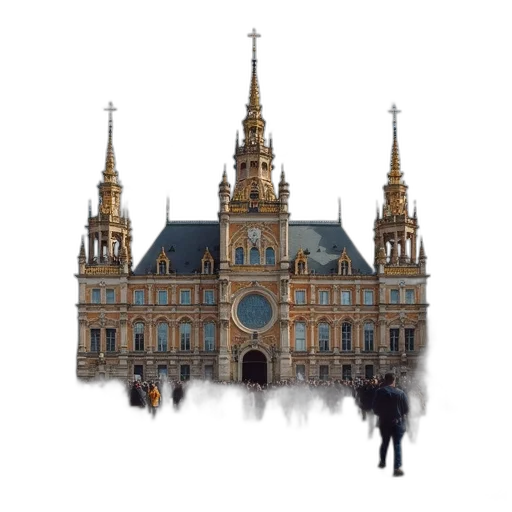 building, umbrella, jacket, crown transparent PNG cut-out
