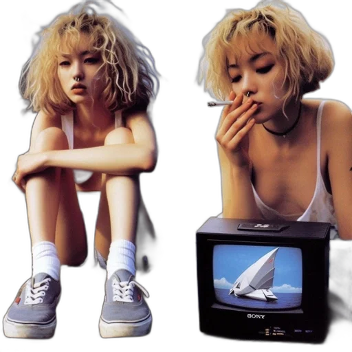 shoes, vaporwave, photorealistic, concept art transparent PNG cut-out