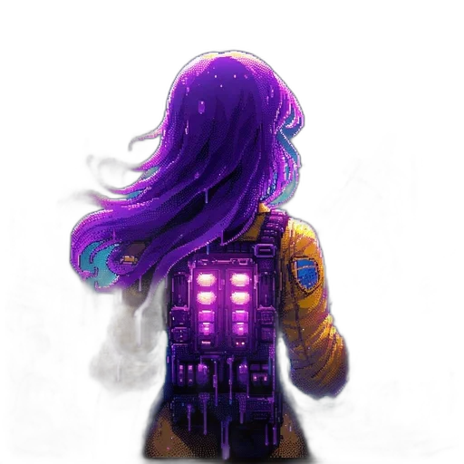 jacket, hair, robot, dress transparent PNG cut-out