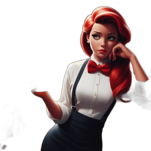 dress, comic book art, concept art, 3d render transparent PNG cut-out