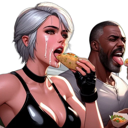food, concept art, comic book art, cyberpunk transparent PNG cut-out