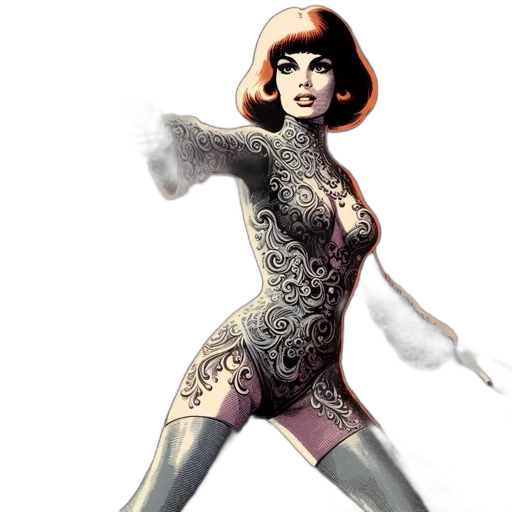 dress, comic book art, concept art, fantasy art transparent PNG cut-out