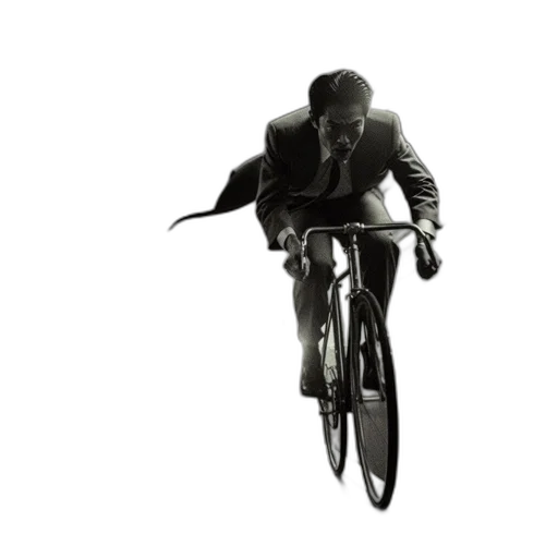 man, suit, rides, bicycle transparent PNG cut-out