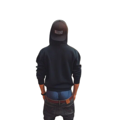 jacket, hat, staff, face transparent PNG cut-out